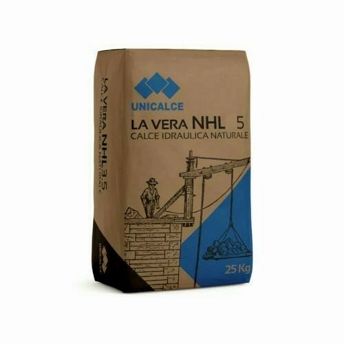 CALCE IDRAULICA NATURALE | NHL 5 Sacco da 25 Kg per Bioedilizia malta intonaco restauro